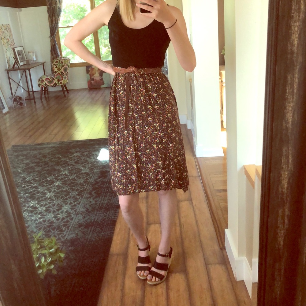 Gap floral midi dress, size M